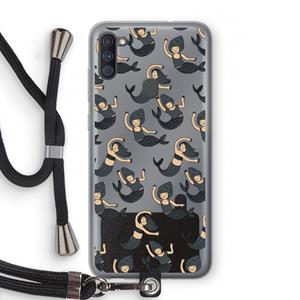 CaseCompany Zeemeermin: Samsung Galaxy A11 Transparant Hoesje met koord