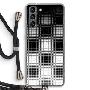 CaseCompany Musketon Halftone: Samsung Galaxy S21 Transparant Hoesje met koord