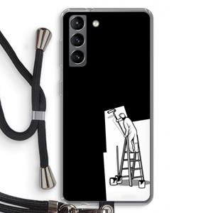 CaseCompany Musketon Painter: Samsung Galaxy S21 Transparant Hoesje met koord