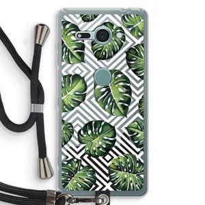 CaseCompany Geometrische jungle: Sony Xperia XZ2 Compact Transparant Hoesje met koord