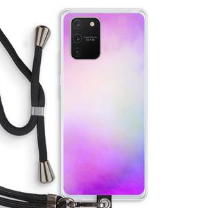 CaseCompany Clouds pastel: Samsung Galaxy S10 Lite Transparant Hoesje met koord