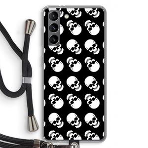 CaseCompany Musketon Skulls: Samsung Galaxy S21 Transparant Hoesje met koord