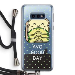 CaseCompany Avo Good Day: Samsung Galaxy S10e Transparant Hoesje met koord