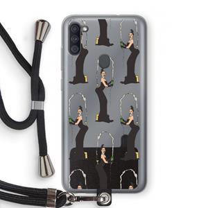 CaseCompany Pop Some Kim: Samsung Galaxy A11 Transparant Hoesje met koord