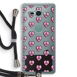 CaseCompany GIRL POWER: Sony Xperia XZ2 Compact Transparant Hoesje met koord