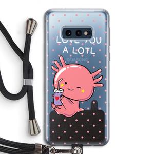 CaseCompany Love You A Lotl: Samsung Galaxy S10e Transparant Hoesje met koord