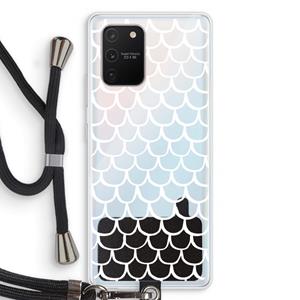 CaseCompany Dakpannetjes: Samsung Galaxy S10 Lite Transparant Hoesje met koord