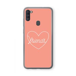 CaseCompany Friends heart: Samsung Galaxy A11 Transparant Hoesje