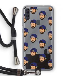 CaseCompany Drake Away: Samsung Galaxy A11 Transparant Hoesje met koord