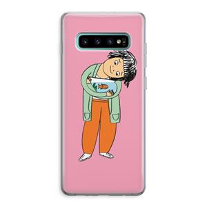 CaseCompany Visknuffel: Samsung Galaxy S10 Plus Transparant Hoesje