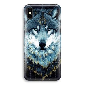 CaseCompany Darkness Wolf: iPhone X Volledig Geprint Hoesje