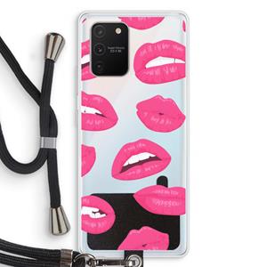 CaseCompany Bite my lip: Samsung Galaxy S10 Lite Transparant Hoesje met koord