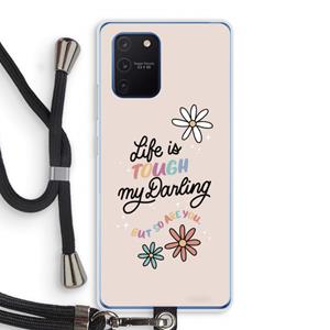CaseCompany Tough Life: Samsung Galaxy Note 10 Lite Transparant Hoesje met koord