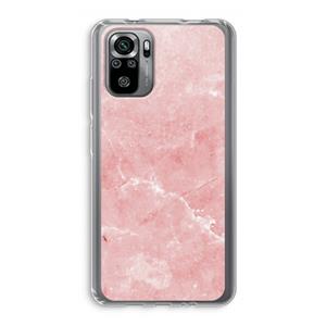 CaseCompany Roze marmer: Xiaomi Redmi Note 10S Transparant Hoesje