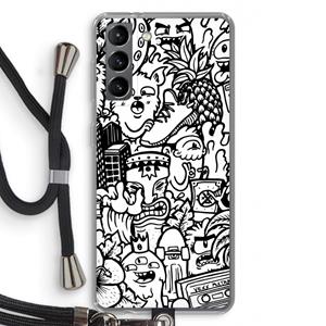 CaseCompany Vexx Mixtape #2: Samsung Galaxy S21 Transparant Hoesje met koord