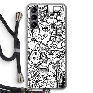 CaseCompany Vexx City #2: Samsung Galaxy S21 Transparant Hoesje met koord