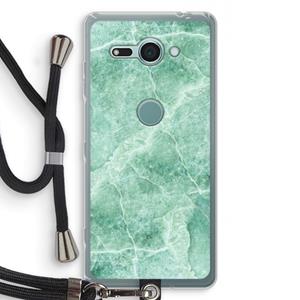 CaseCompany Groen marmer: Sony Xperia XZ2 Compact Transparant Hoesje met koord
