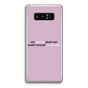 CaseCompany uw waarde daalt niet: Samsung Galaxy Note 8 Transparant Hoesje