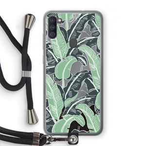 CaseCompany This Sh*t Is Bananas: Samsung Galaxy A11 Transparant Hoesje met koord