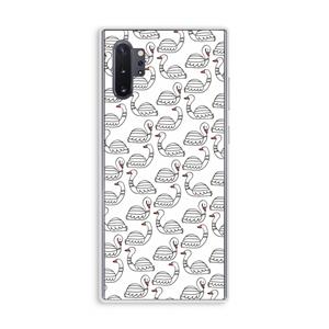 CaseCompany Zwanen: Samsung Galaxy Note 10 Plus Transparant Hoesje
