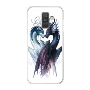 CaseCompany Yin Yang Dragons: Samsung Galaxy A6 Plus (2018) Transparant Hoesje