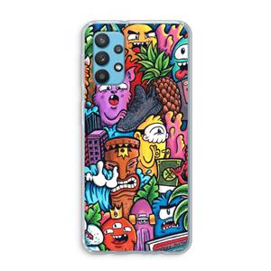 CaseCompany Vexx Mixtape: Samsung Galaxy A32 4G Transparant Hoesje