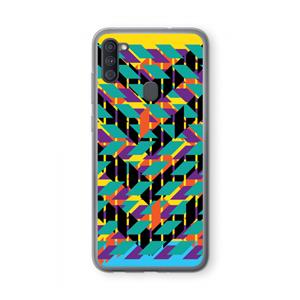 CaseCompany Skew Bee 1: Samsung Galaxy A11 Transparant Hoesje