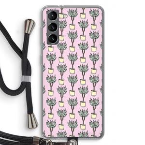 CaseCompany Boompje: Samsung Galaxy S21 Transparant Hoesje met koord