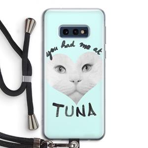 CaseCompany You had me at tuna: Samsung Galaxy S10e Transparant Hoesje met koord
