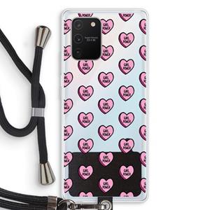 CaseCompany GIRL POWER: Samsung Galaxy S10 Lite Transparant Hoesje met koord