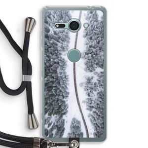 CaseCompany Snøfall: Sony Xperia XZ2 Compact Transparant Hoesje met koord