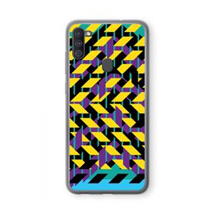 CaseCompany Skew Bee 3: Samsung Galaxy A11 Transparant Hoesje