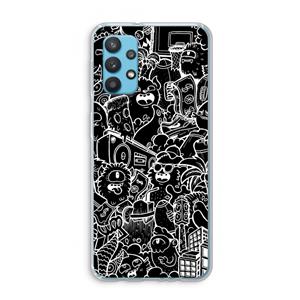 CaseCompany Vexx Black City : Samsung Galaxy A32 4G Transparant Hoesje
