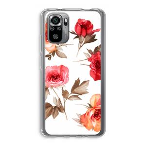 CaseCompany Roosjes: Xiaomi Redmi Note 10S Transparant Hoesje