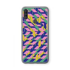 CaseCompany Skew Blush 1: Samsung Galaxy A11 Transparant Hoesje