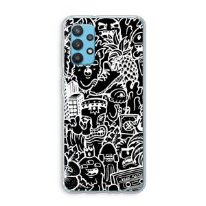 CaseCompany Vexx Black Mixtape: Samsung Galaxy A32 4G Transparant Hoesje