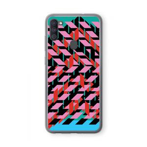 CaseCompany Skew Blush 2: Samsung Galaxy A11 Transparant Hoesje