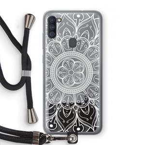 CaseCompany Roses Are Red: Samsung Galaxy A11 Transparant Hoesje met koord