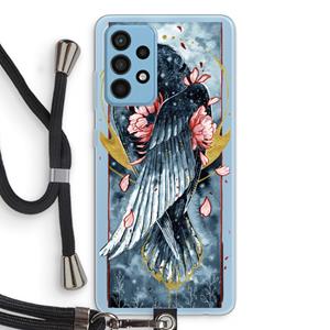 CaseCompany Golden Raven: Samsung Galaxy A52 Transparant Hoesje met koord