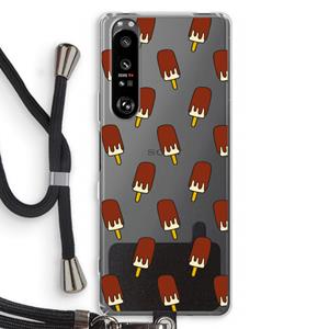CaseCompany Yummy: Sony Xperia 1 III Transparant Hoesje met koord