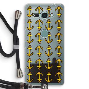 CaseCompany Musketon Anchor: Sony Xperia XZ2 Compact Transparant Hoesje met koord