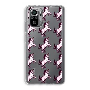 CaseCompany Musketon Unicorn: Xiaomi Redmi Note 10S Transparant Hoesje