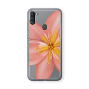 CaseCompany Pink Ellila Flower: Samsung Galaxy A11 Transparant Hoesje