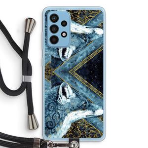 CaseCompany Golden Fox: Samsung Galaxy A52 Transparant Hoesje met koord
