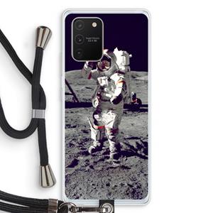 CaseCompany Spaceman: Samsung Galaxy S10 Lite Transparant Hoesje met koord