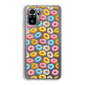 CaseCompany Pink donuts: Xiaomi Redmi Note 10S Transparant Hoesje