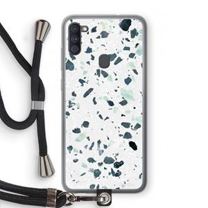 CaseCompany Terrazzo N°2: Samsung Galaxy A11 Transparant Hoesje met koord