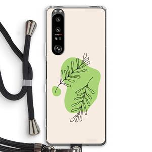 CaseCompany Beleaf in you: Sony Xperia 1 III Transparant Hoesje met koord