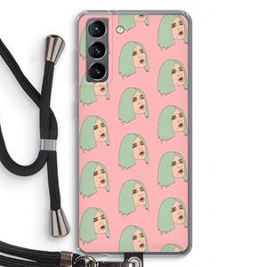 CaseCompany King Kylie: Samsung Galaxy S21 Transparant Hoesje met koord