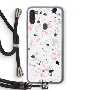 CaseCompany Terrazzo N°3: Samsung Galaxy A11 Transparant Hoesje met koord